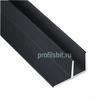Алюминиевый профиль F-образный ОП-500 под панель 4 мм 2,7 м черный