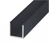 Алюминиевый профиль П-образный ОП-502 под панель 4 мм 3 м черный