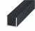 Алюминиевый профиль П-образный ОП-502 под панель 4 мм 3 м черный