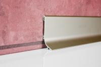 Напольный плинтус из алюминия Effector Q63 40 мм Inox 2,7 м