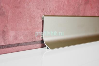 Напольный плинтус из алюминия Effector Q63 40 мм Inox 2,7 м