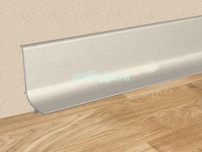 Напольный плинтус из алюминия Effector Q63 40 мм Матовое серебро 2,7 м