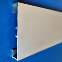 Алюминиевый плинтус напольный 40х10 мм Евротрим C-40 4036 матовое серебро 2,95 м