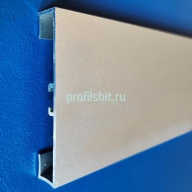Алюминиевый плинтус напольный 40х10 мм Евротрим C-40 4036 матовое серебро 2,95 м
