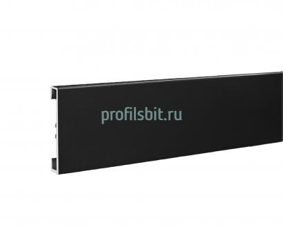 Алюминиевый плинтус для пола 60 мм Евротрим C-60 4037 черный 2,95 м