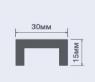 П-профиль под светодиодную ленту 30х15 мм Hiwood LB30 из полистирола 2 м