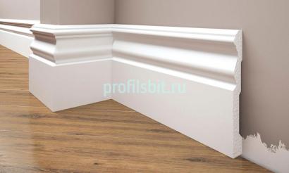 Напольный плинтус из полистирола 119х15 Cezar Elegance LPC-09 - 101 Белый 2,44 м