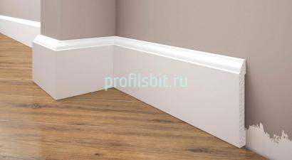 Напольный плинтус из полистирола 81х11 Cezar Elegance LPC-15 - 101 Белый 2,44 м