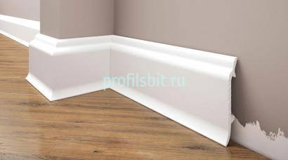 Напольный плинтус из полистирола 83х19 Cezar Elegance LPC-16 - 101 Белый 2,44 м