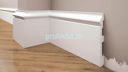 Напольный плинтус из полистирола 117х15 Cezar Elegance LPC-22 - 101 Белый 2,44 м
