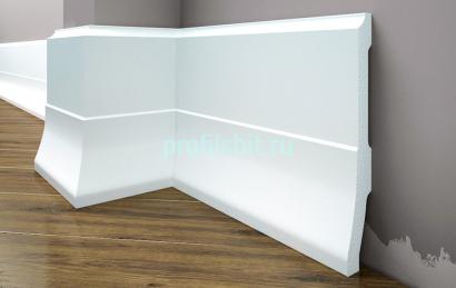 Напольный плинтус из полистирола 160х25 Cezar Elegance LPC-35 - 101 Белый 2,44 м