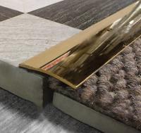 Одноуровневый порог из полированной латуни 40 мм LPOS 40 2,7 м