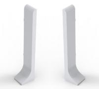 Комплект заглушек для напольного плинтуса Мега-Трейд ЛП-80з Серебристый (левая+правая)