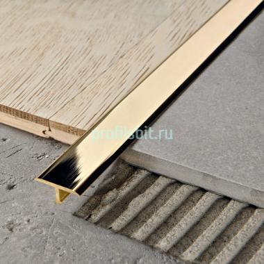 Профиль Т-образный из полированной латуни 13 мм PVL34 MST 13 2,7 м