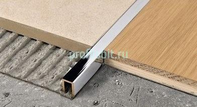 Профиль П-образный из латуни Progress PCLOC 10 хром 2,7 м