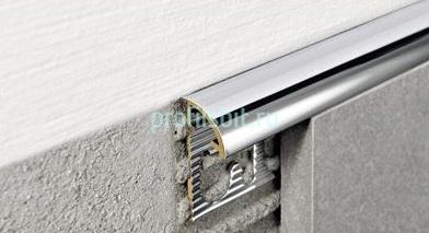 Профиль С-образный для плитки из латуни Progress PJOC 125 хром 2,7 м