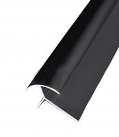 Алюминиевый профиль под плитку закладной угловой ПО-10х10 Черный матовый 2,7 м
