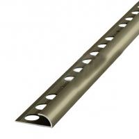 Алюминиевая раскладка для плитки наружний угол ПО-6 Бронза светлая глянец 2,7 м