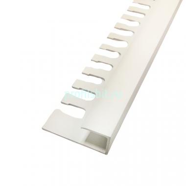 П-профиль алюминиевый окантовочный 10 мм ПО-П10 Белый муар 2,7 м
