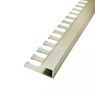 Алюминиевый П-профиль гибкий окантовочный ПО-П10 Бронза светлая глянец 2,7 м