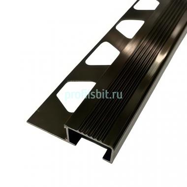 Профиль П-образный 10х20 мм из алюминия ПО-П10х20 Бронза глянец 2,7 м