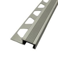 Алюминиевый П-профиль с рифлением закладной ПО-П10х20 2,5 м Серебро матовое 2,5 м