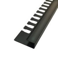 Алюминиевый П-профиль гибкий окантовочный ПО-П12 Черный матовый 2,7 м