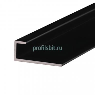 Алюминиевый П-профиль для стёкол 5 мм ПО-111 черный матовый 2,7 м