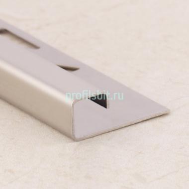 Окантовочный профиль из нержавеющей стали 12х12 мм SB016-12H SG Серебро глянец 2,7 м