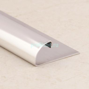 Профиль С-образный из нержавеющей стали 10 мм SR003-10H SG Серебро глянец 2,7 м