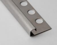 Профиль С-образный из нержавеющей стали 10 мм SR029-10H SGB Серебро глянец браш 2,7 м