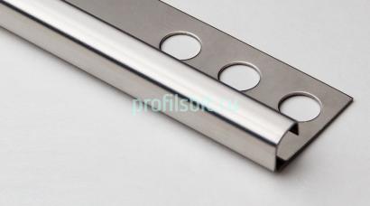 Профиль С-образный из нержавеющей стали 12 мм SR029-12H SG Серебро глянец 2,7 м