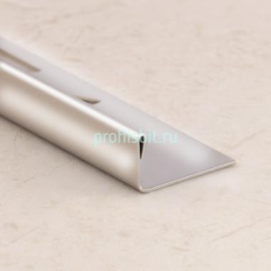 Профиль L-образный из нержавеющей стали 12 мм SL005-12H SG Серебро глянец 2,7 м