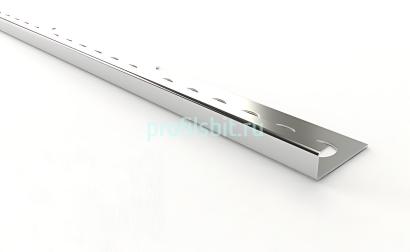 Окантовочный профиль из нержавеющей стали 10 мм SB166-1B-10H SG Серебро глянец 2,7 м