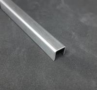 Профиль П-образный из нержавеющей стали 10х10 мм SUP010 SGB Серебро глянец браш 2,7 м