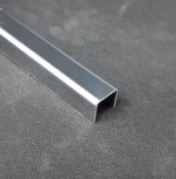 Профиль П-образный из нержавеющей стали 10х10 мм SUP010 SG Серебро глянец 2,7 м