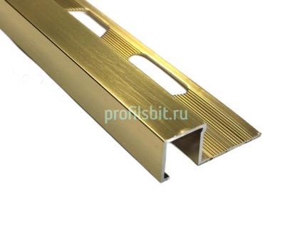 Закладной П-профиль из нержавеющей стали 12х12 мм SBP110-12H ZG золото глянец 2,7м