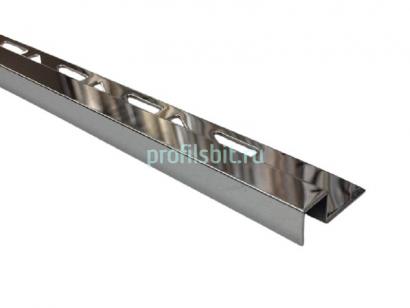 Профиль П-образный из нержавеющейстали 10х10 мм SBP110-10H SG Серебро глянец 2,7 м