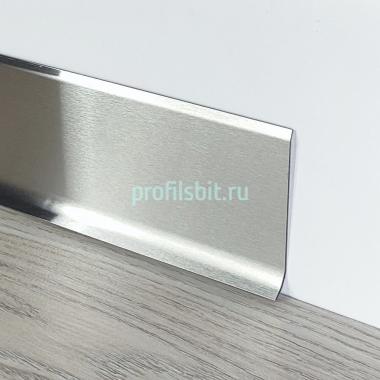 Напольный плинтус из нержавеющей стали 60 мм SY044-60H SGB Серебро глянец браш 2,5 м