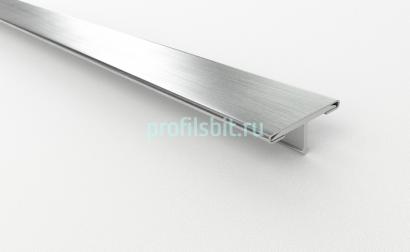 Т-профиль нержавеющая сталь 21 мм ST210-1B-21W Серебро глянец браш 2,7 м
