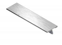 Профиль Т-образный из нержавеющей стали 25 мм SТO015-25W-8Н SGB Серебро глянец браш 2,7 м