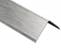 Уголок из нержавеющей стали 40х40 мм SAO12-40W SGB Серебро глянец браш 2,7 м