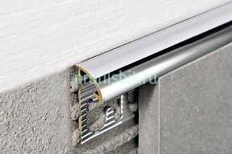 Профиль C-образный 10 мм PVL17 из хромированной латуни 2,7 м