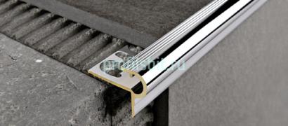 Профиль F-образный из латуни Progress PSYOC 125 хром 2,7 м