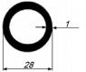 Алюминиевая труба круглая 28х1 мм 3 м