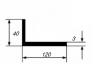 Алюминиевый уголок 40х120х3 мм разносторонний 3 м