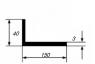 Алюминиевый уголок 40х150х3 мм разносторонний 3 м