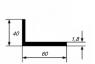 Алюминиевый уголок 40х60х1,8 мм разносторонний 3 м