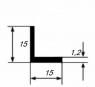 Алюминиевый уголок 15х15х1,2 мм равносторонний 3 м