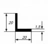 Алюминиевый уголок 20х20х1,5 мм равносторонний 3 м